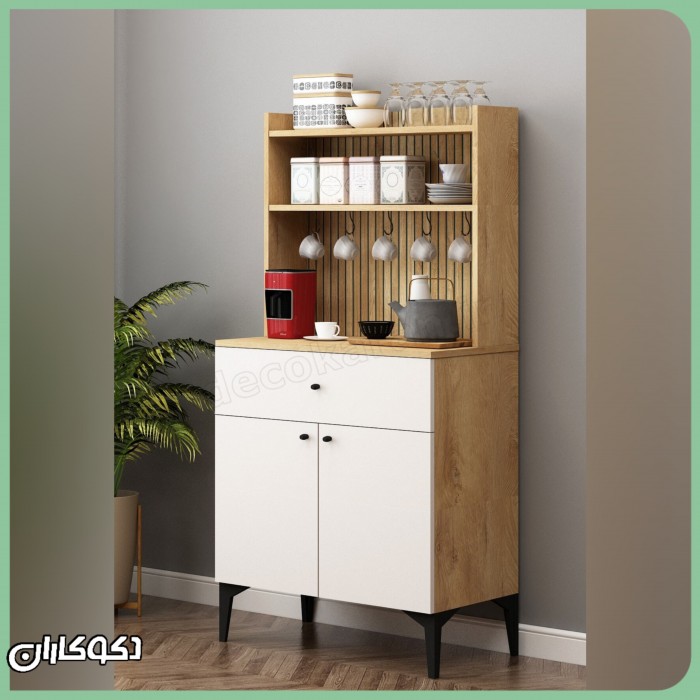 میز کافی‌بار و ایستگاه قهوه خانگی KF112 جمع‌وجور | دکوکاران