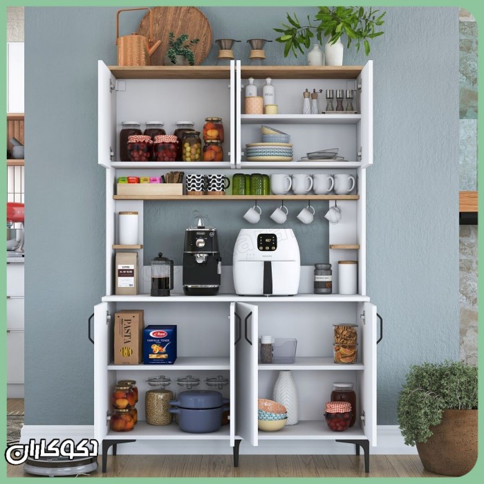 کمد کافی بار بلند و جادار مدل KF114 | بوفه مدرن آشپزخانه