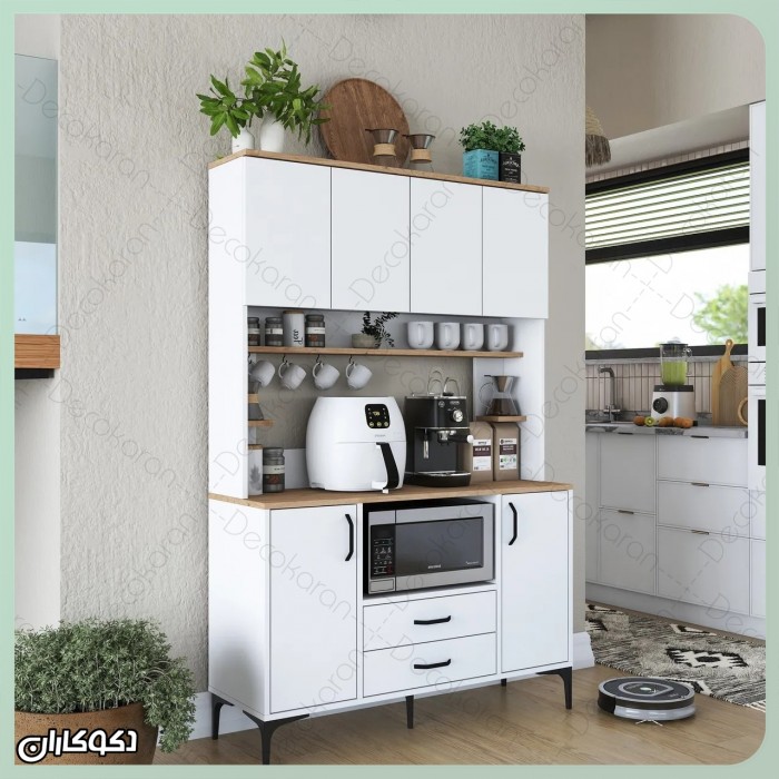 کافی بار و کابینت ماکروفر مدل KF115 | ایستگاه کامل پذیرایی