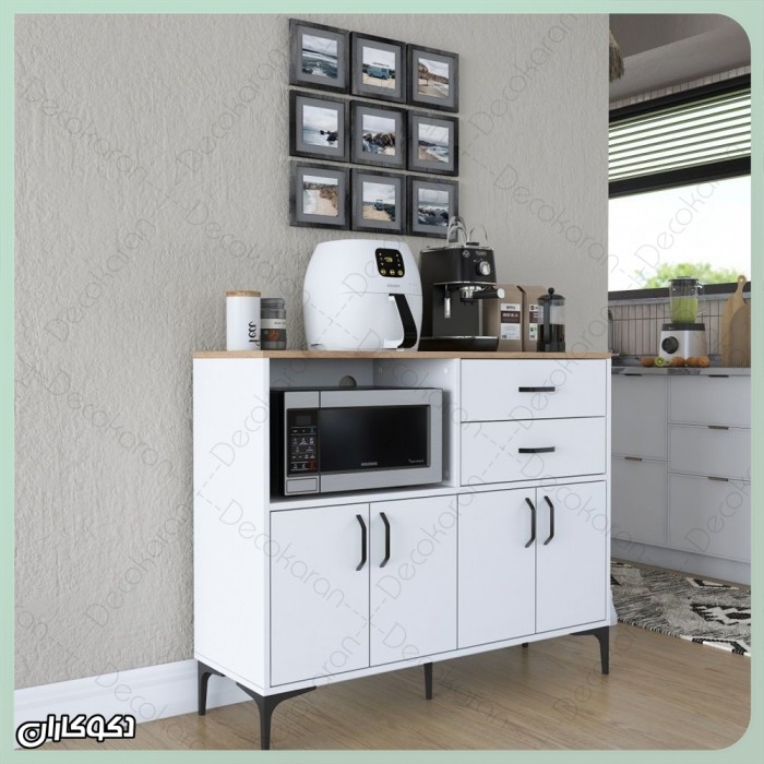 کنسول و میز بار خانگی مدل KF116 | بوفه کوتاه مایکروفر دار