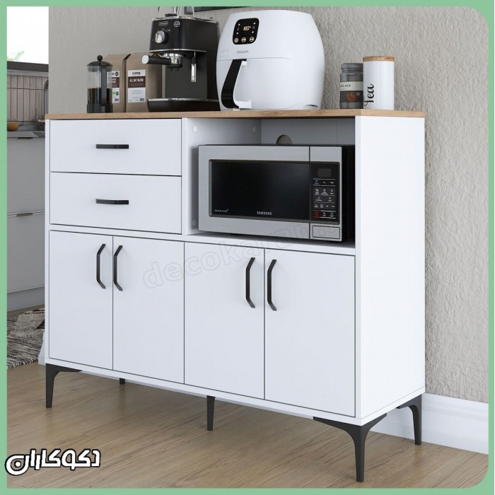 کنسول و میز بار خانگی مدل KF116 | بوفه کوتاه مایکروفر دار