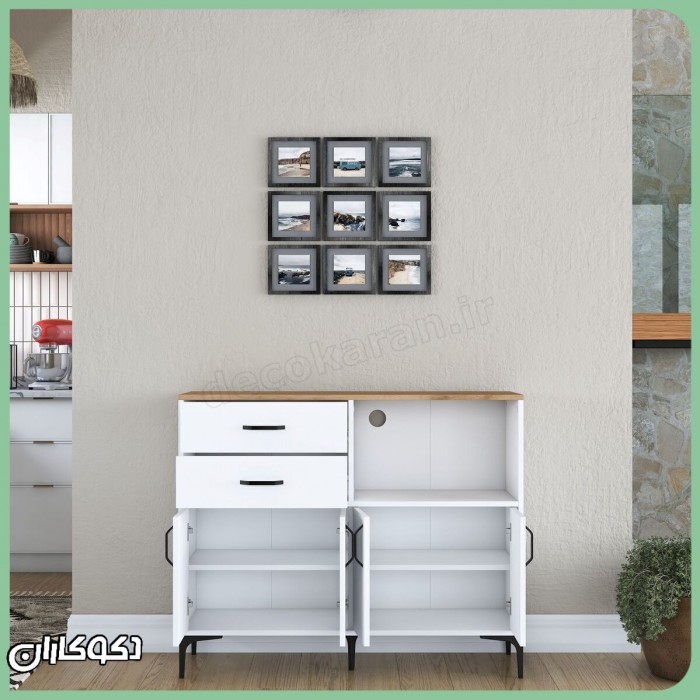 کنسول و میز بار خانگی مدل KF116 | بوفه کوتاه مایکروفر دار