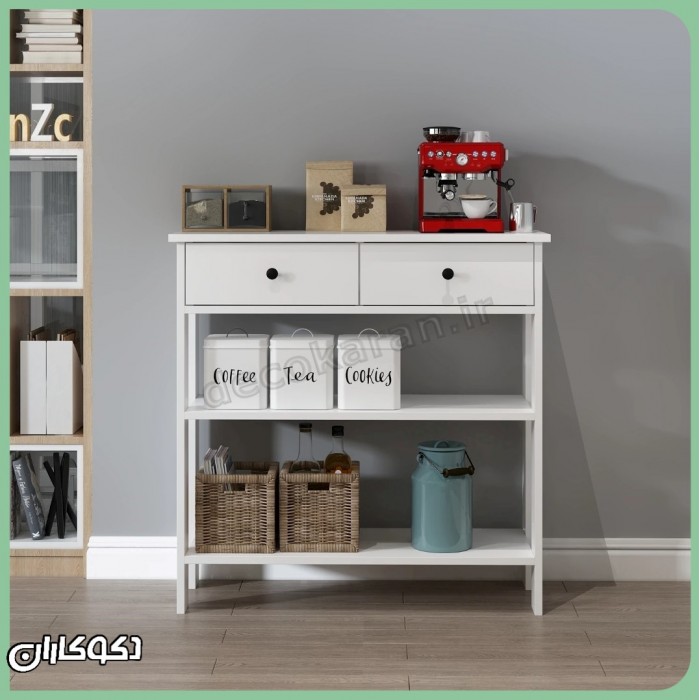 میز بار و قهوه ساز کنسولی دکوکاران مدل KF121 | سبک مدرن باز