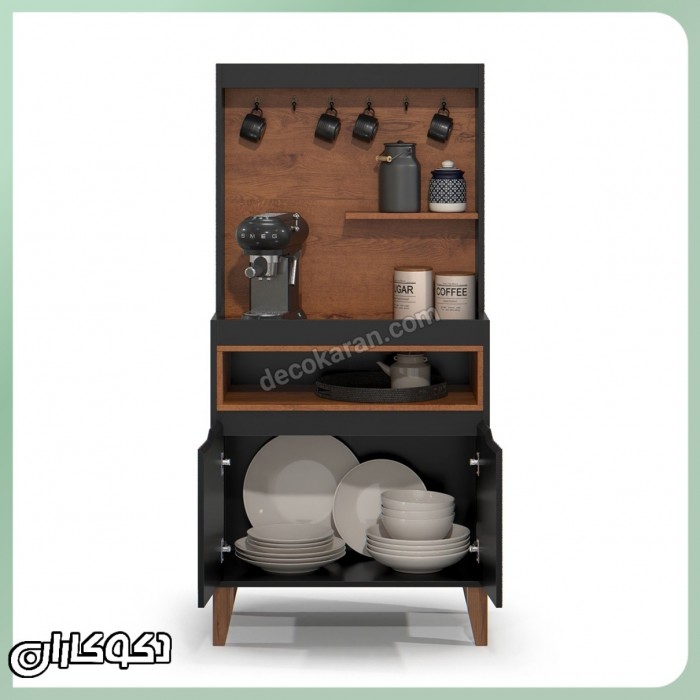 کافی بار مدرن و مینیمال دکوکاران مدل KF124 | عرض ۷۰ (طرح اپن)