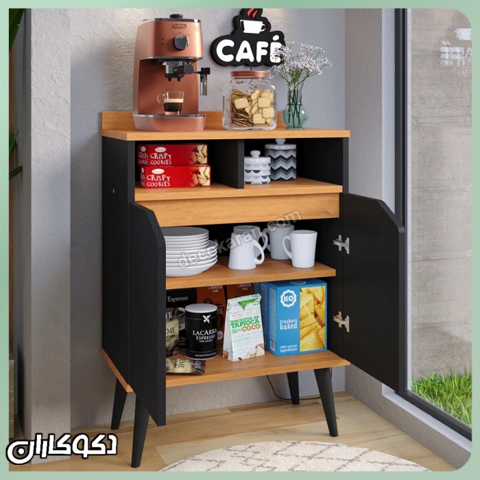 مینی کافی بار و کنسول جمع‌وجور مدل KF126 | عرض ۶۰ سانت