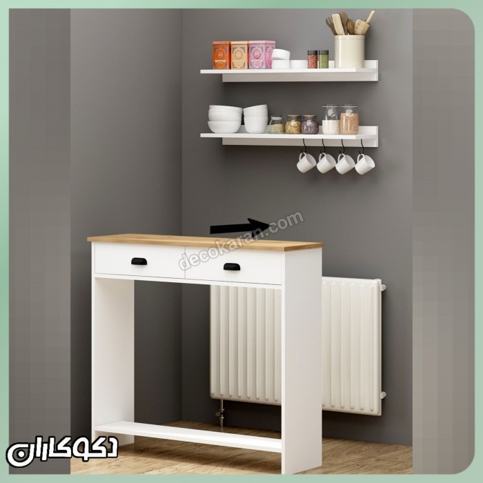 کافی بار و کنسول روی رادیاتور مدل KF127 (ست کامل با شلف)