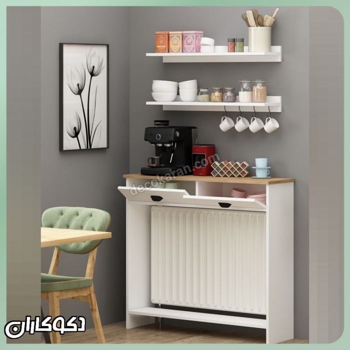 کافی بار و کنسول روی رادیاتور مدل KF127 (ست کامل با شلف)