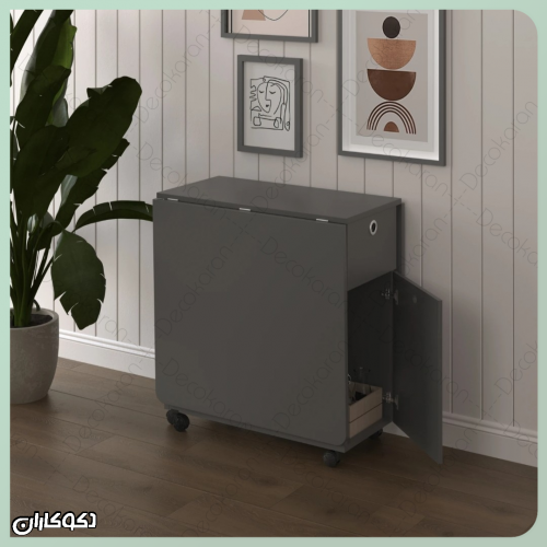 میز ناهارخوری تاشو چرخدار دکوکاران مدل MN108