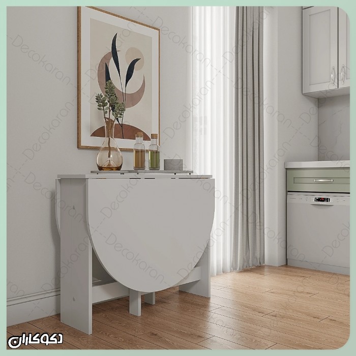 میز ناهارخوری تاشو دکوکاران با ام‌دی‌اف ضد خش و ضد لک – انتخابی بی‌رقیب برای فضاهای کوچک