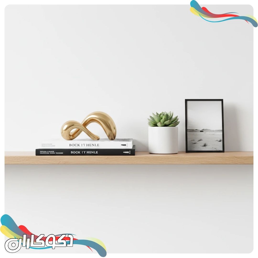 دکور کتابخانه به سبک ویترین هنری و مینیمال