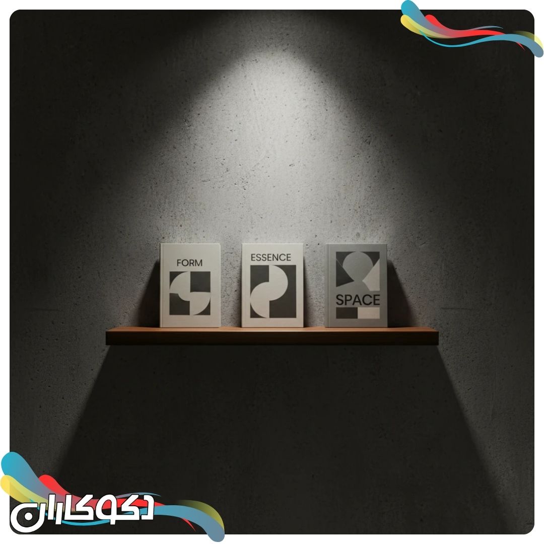 کتابخانه افراد مینیمال و متفکر با چند کتاب خاص