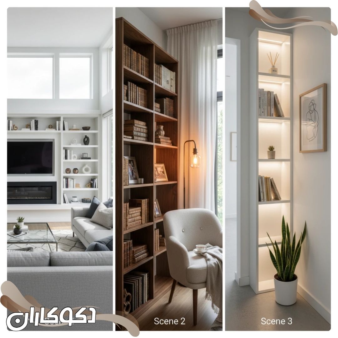 نکات انتخاب ابعاد و محل قرارگیری کتابخانه در فضاهای مختلف منزل