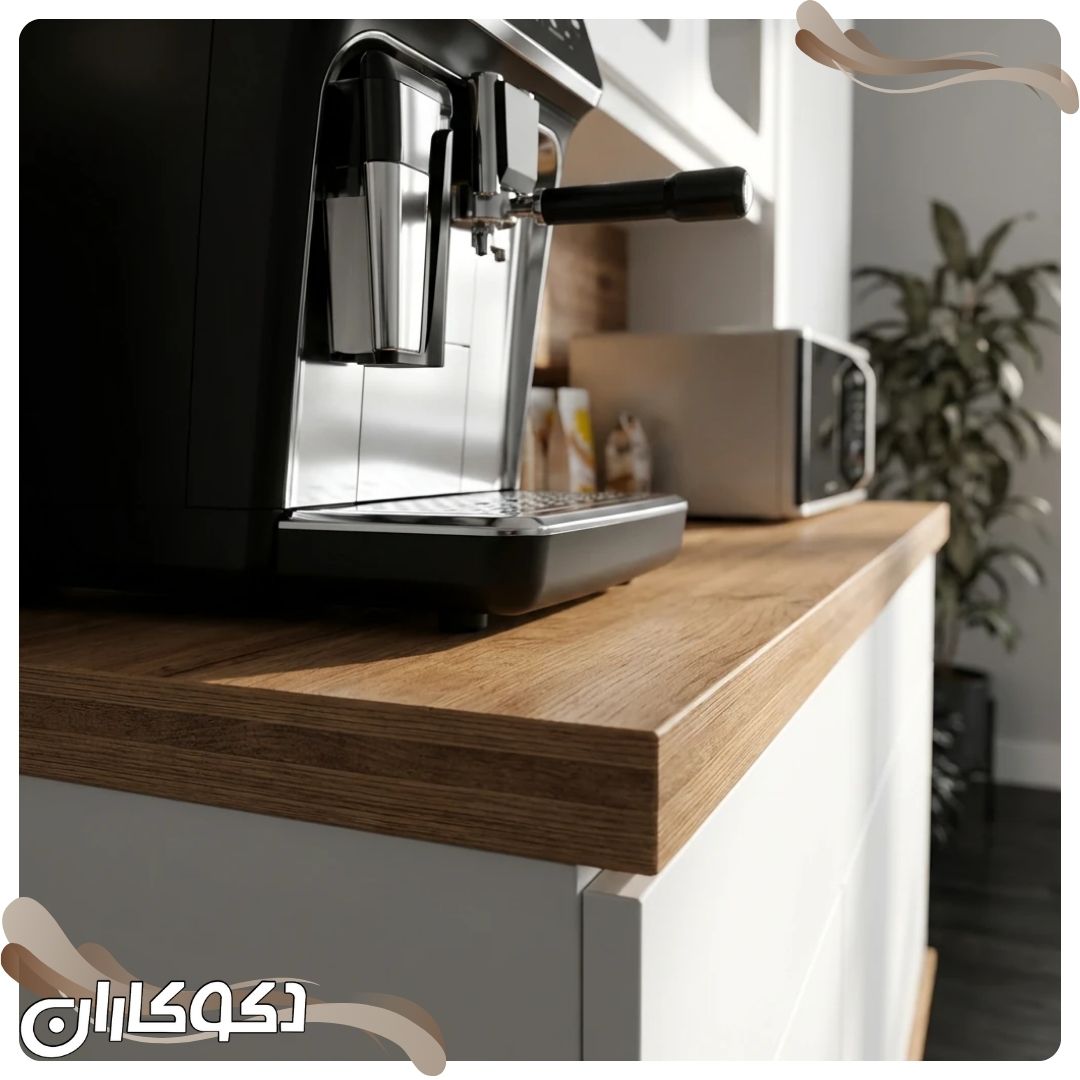 دستگاه اسپرسوساز سنگین روی سطح محکم و ضخیم کافی بار دکوکاران