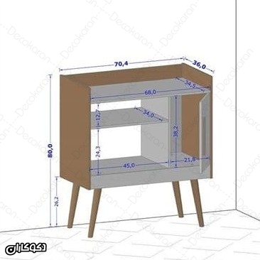 ابعاد پنل پایین کافی بار MDF مدل KF108