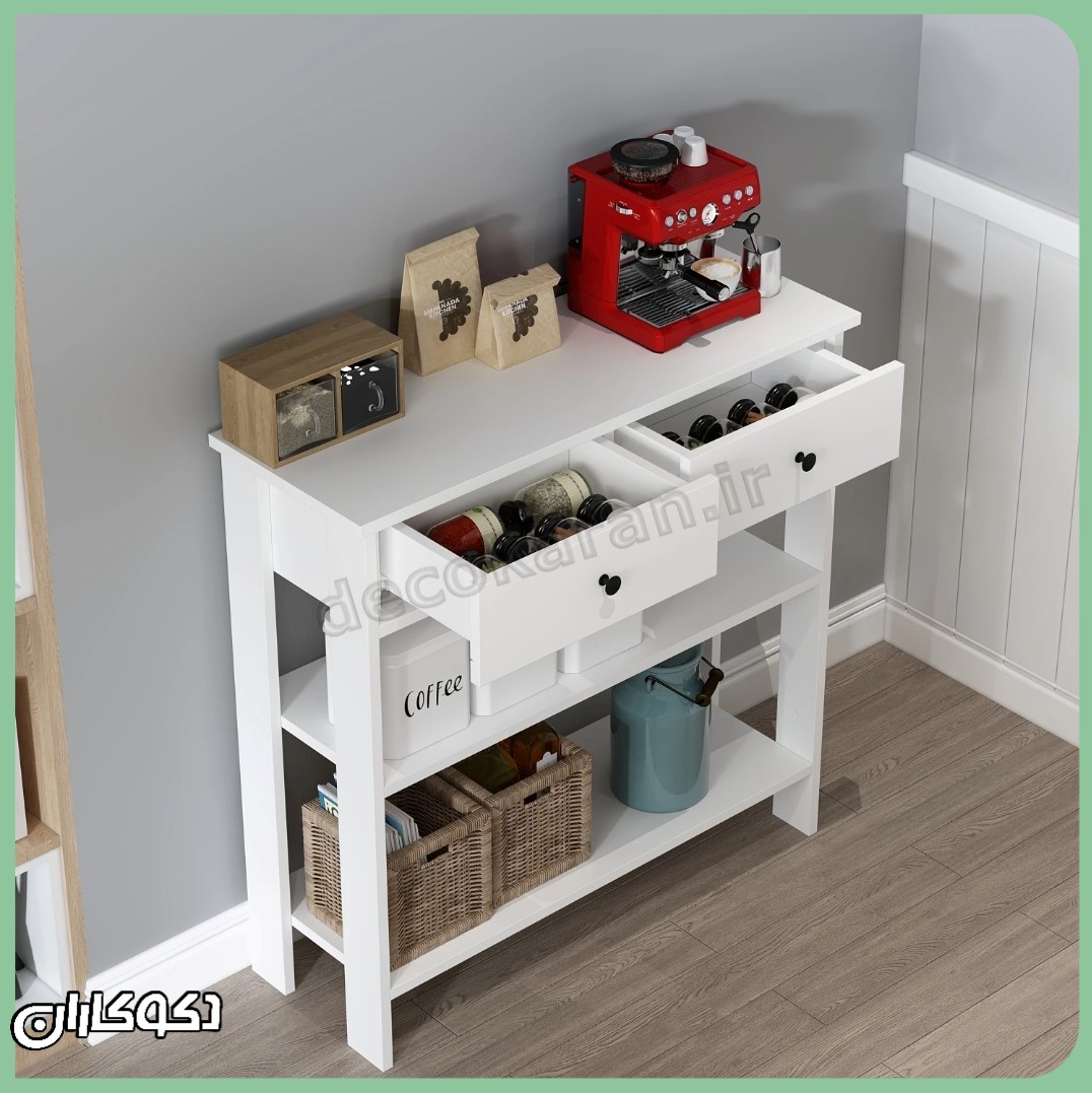 فضای داخلی کشوی میز قهوه ساز KF121