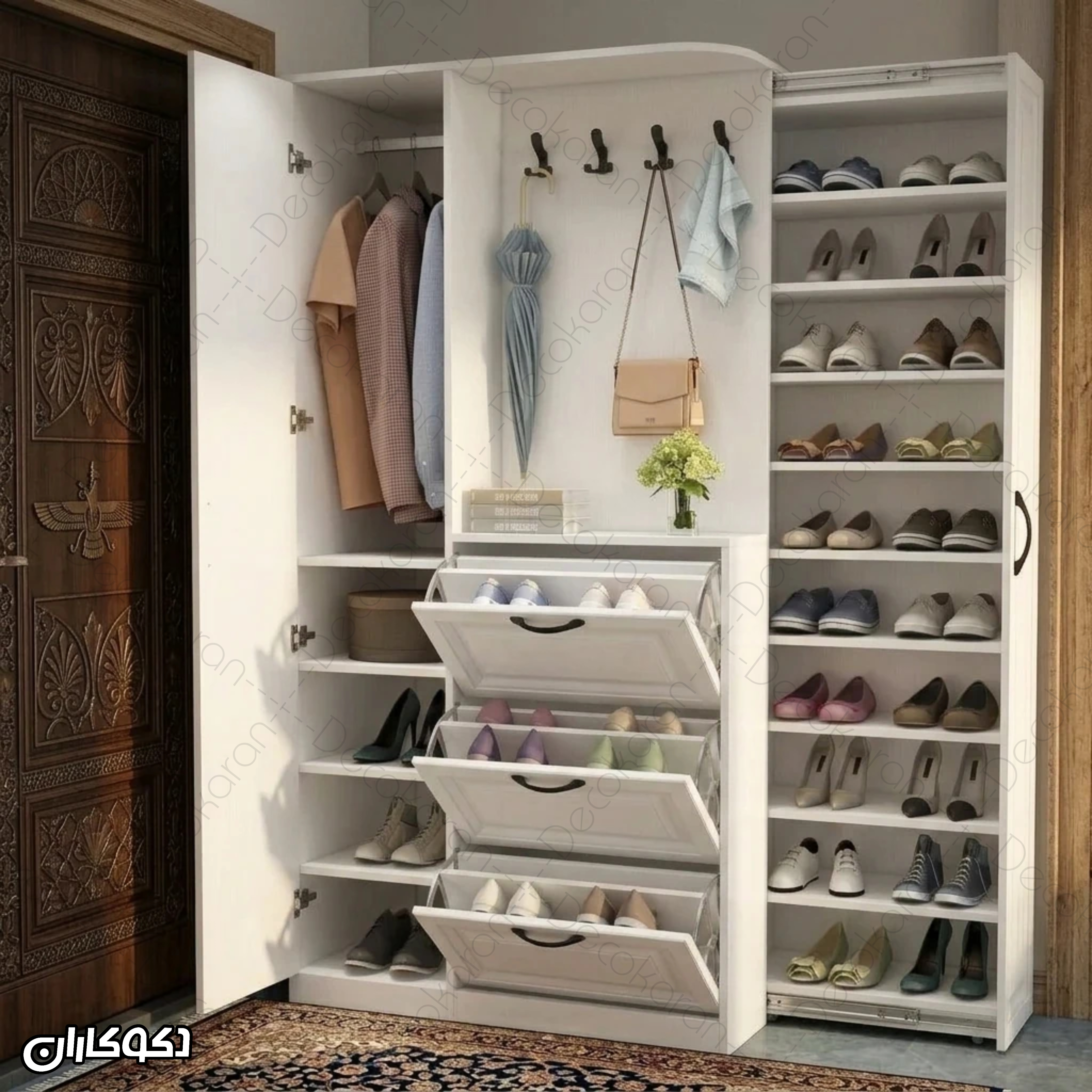 جاکفشی و جالباسی پلاس ممبران دکوکاران مدل JL148