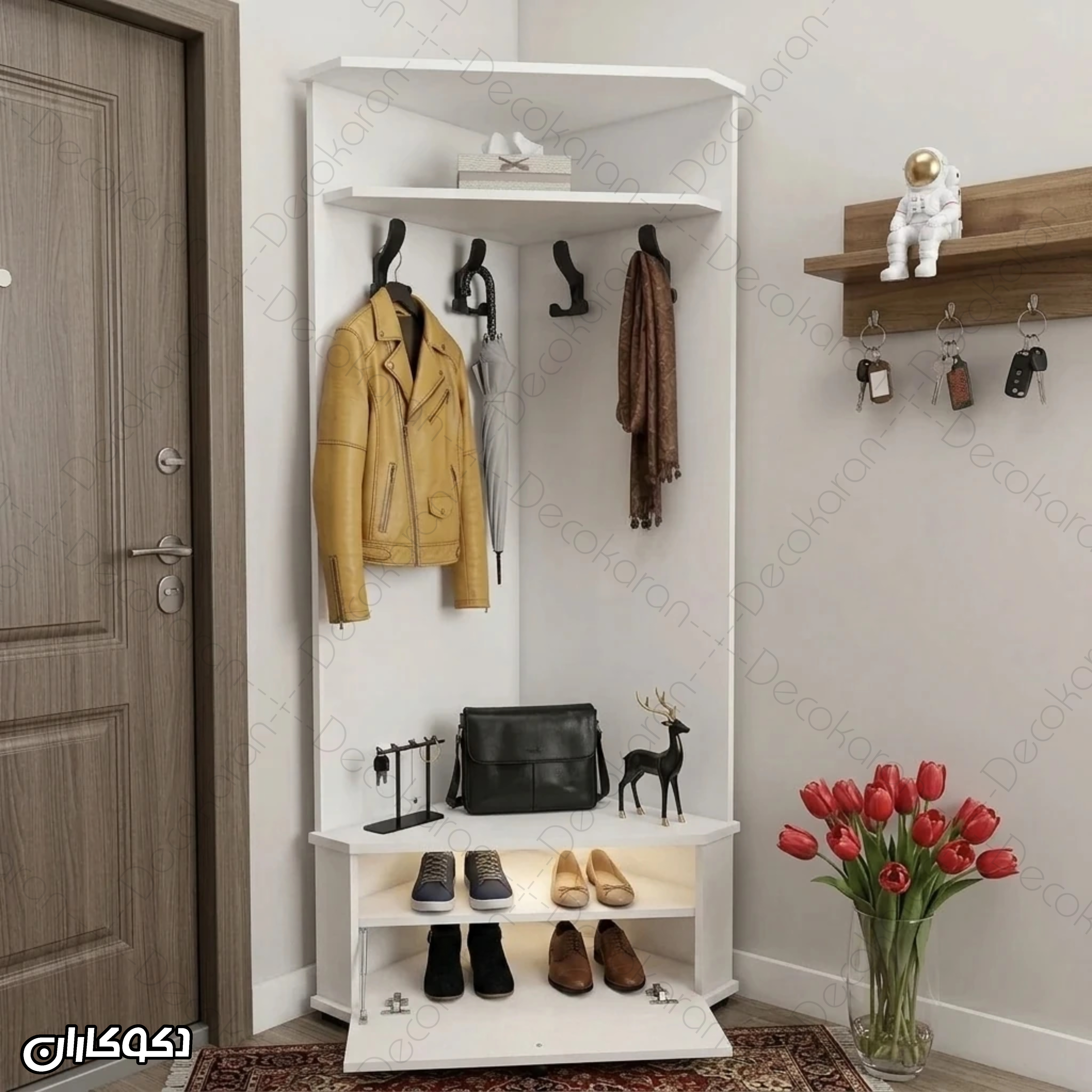 جاکفشی و جالباسی کنج مدل JL149