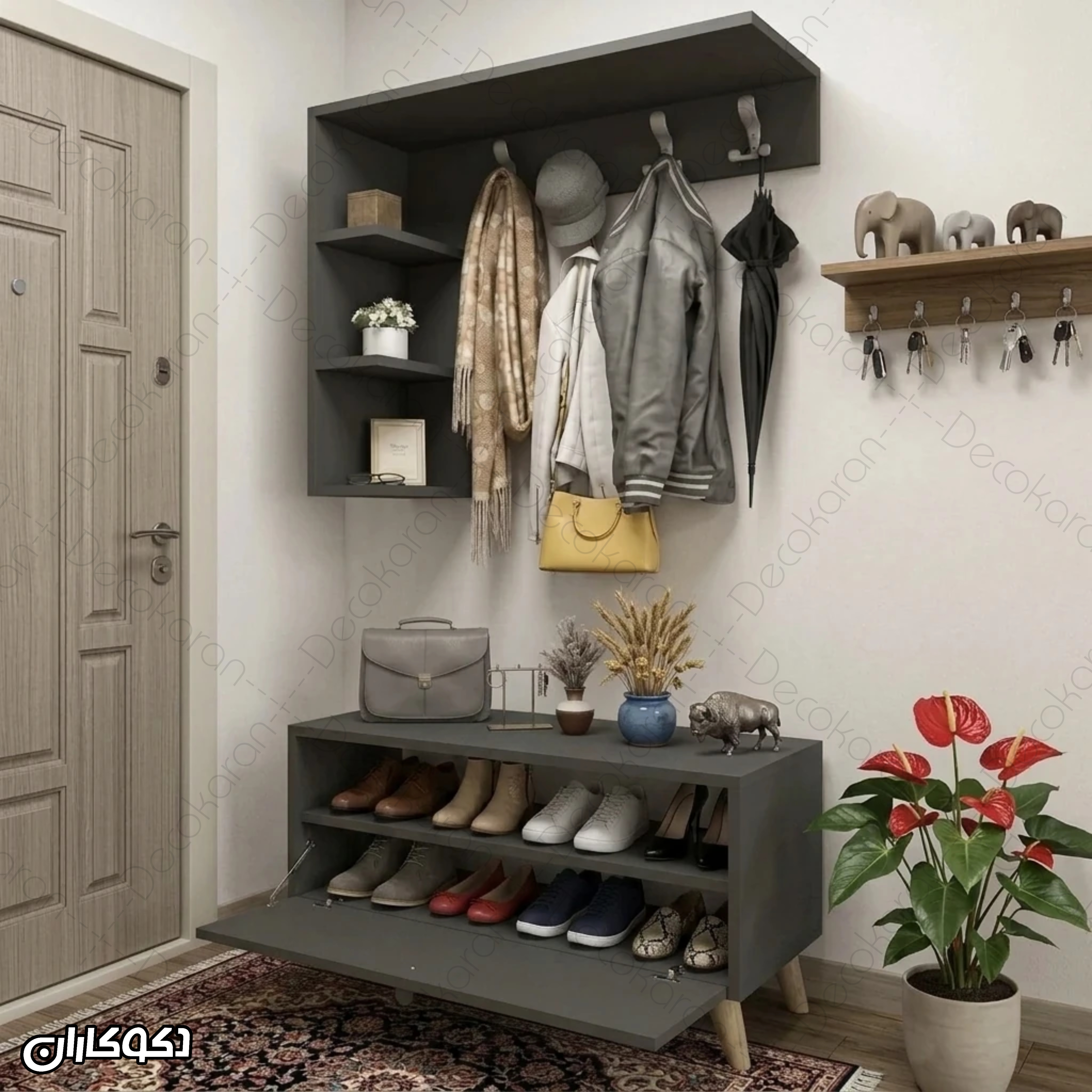 جاکفشی و جالباسی دکوکاران مدل JL150
