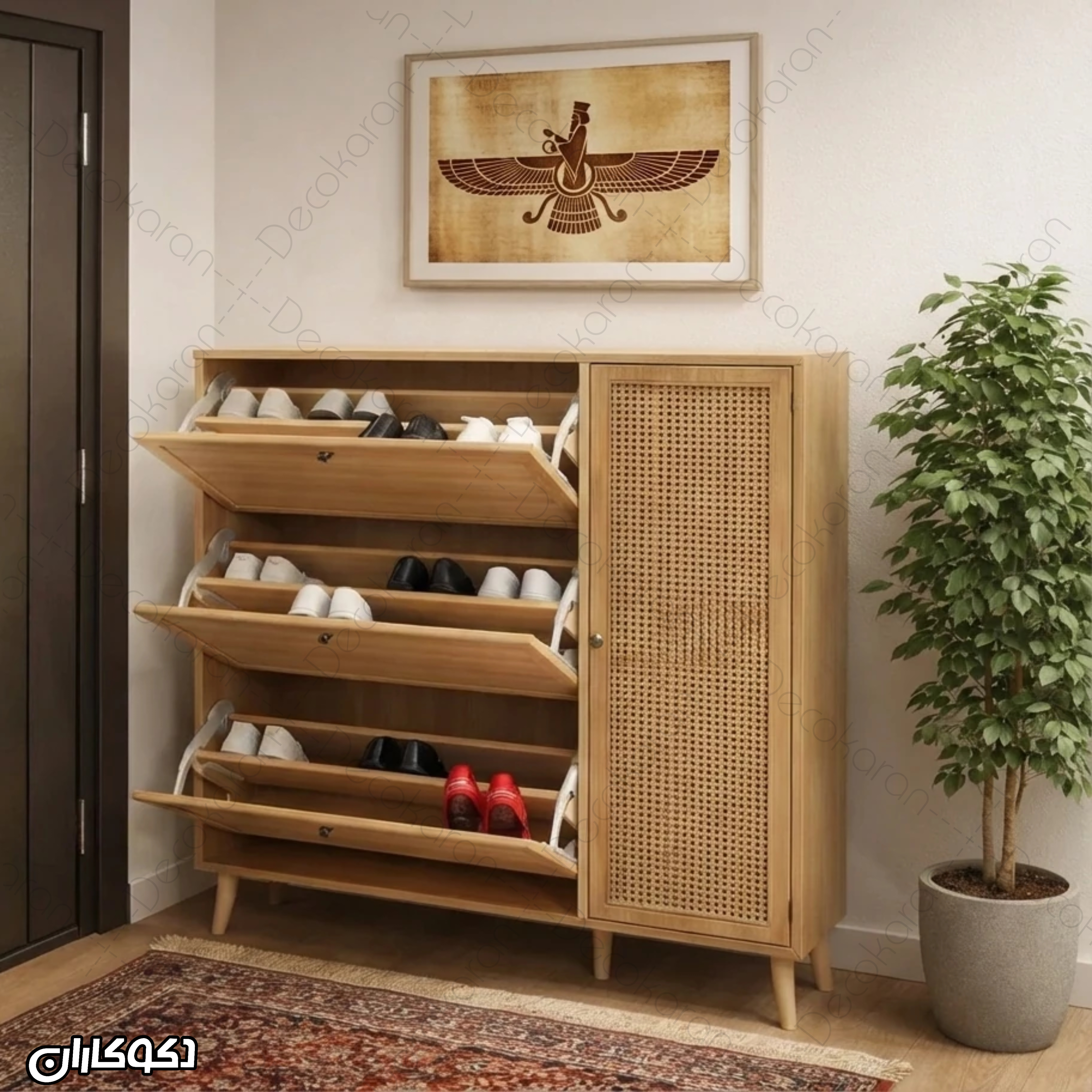 نمای جاکفشی دوکاره در دکوراسیون منزل