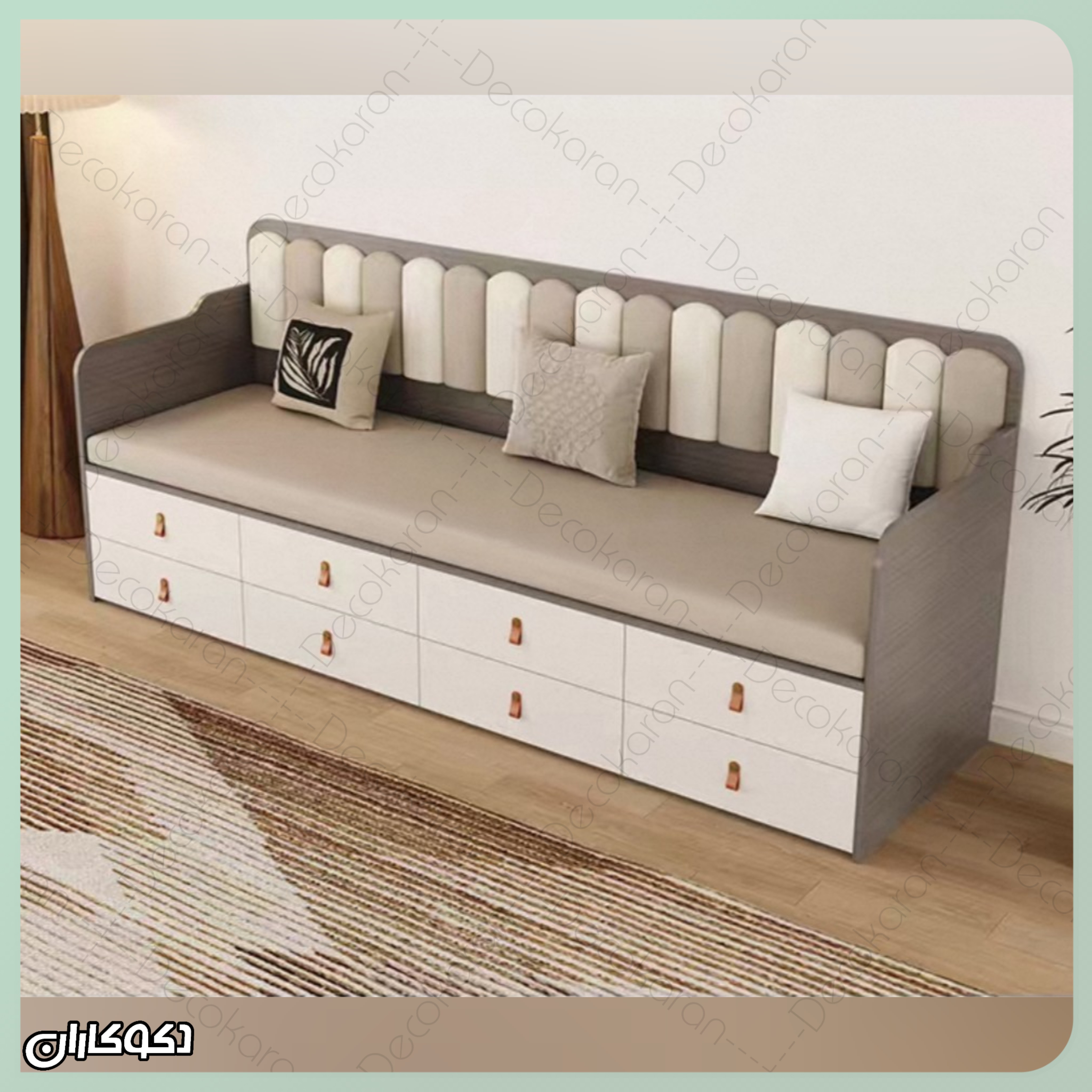 جزئیات دستگیره و کشوهای کاناپه ام دی اف دکوکاران