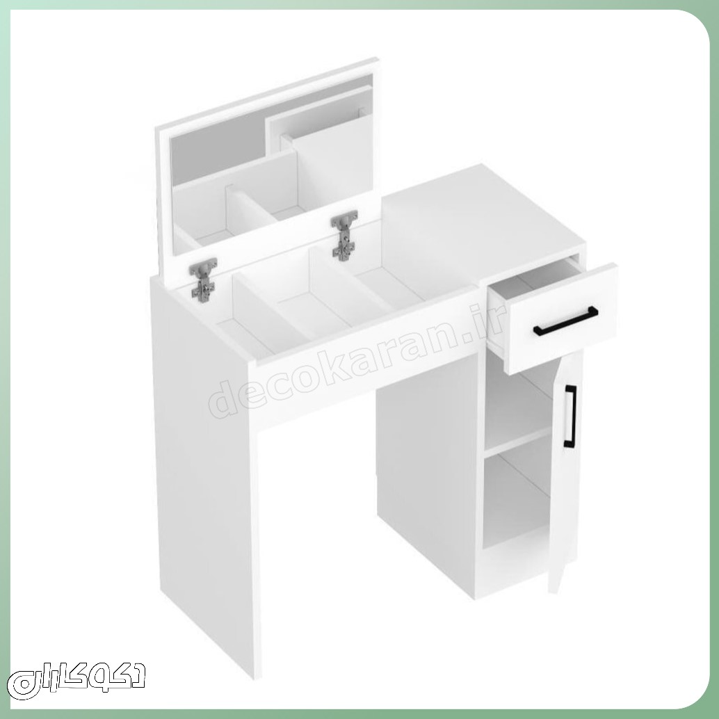  کمد پایین میز آرایش دکوکاران مدل MZ155 با درب لولایی و فضای ذخیره سازی بزرگ