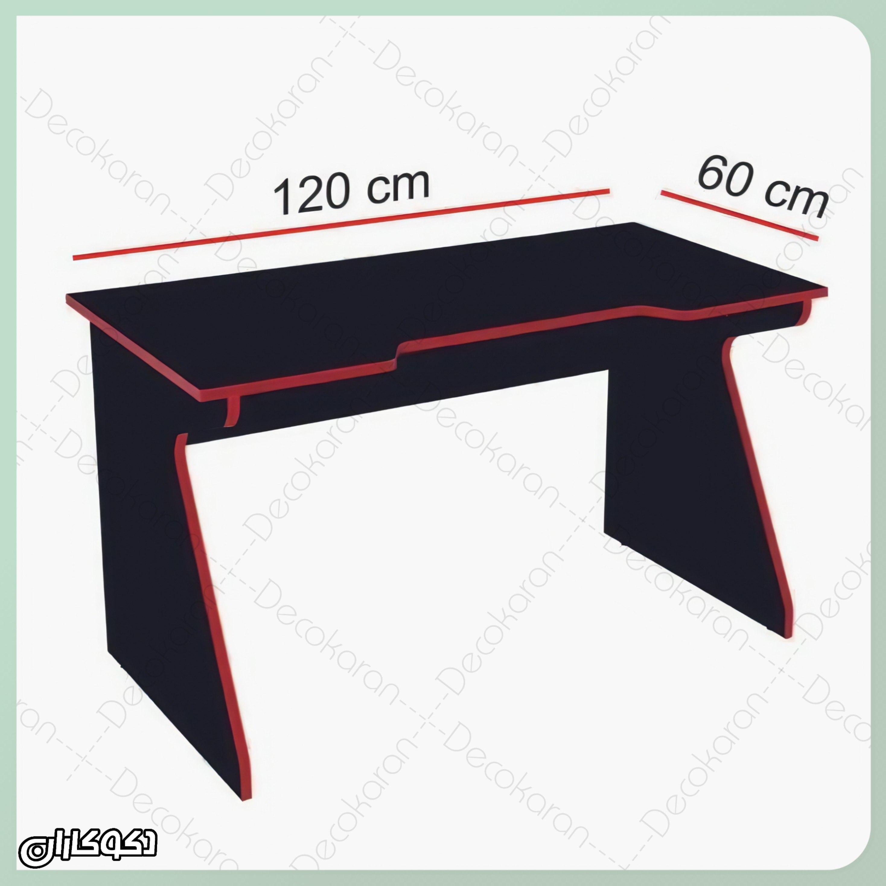 ابعاد میز گیمینگ دکوکاران 