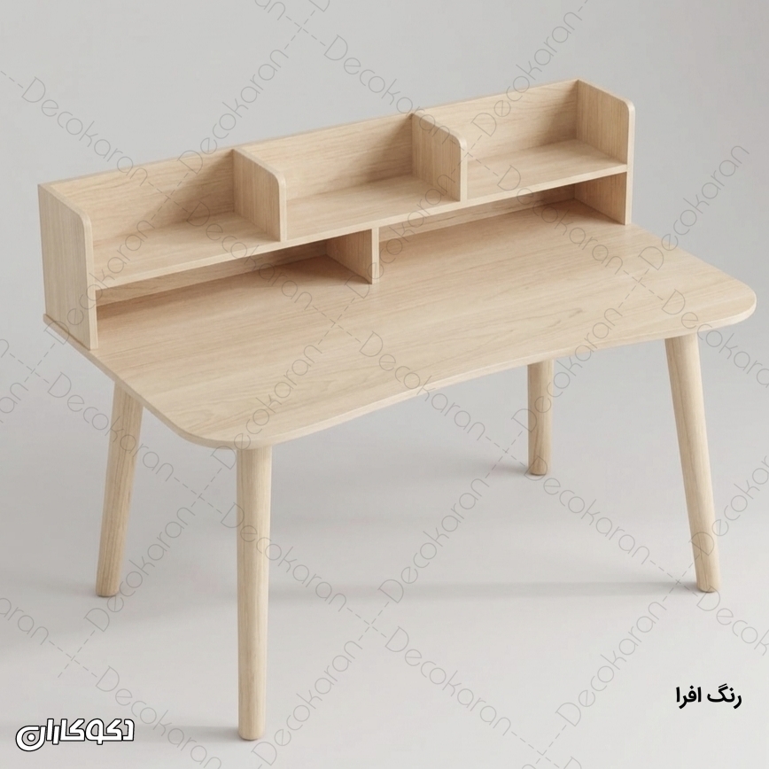 رنگ بندی میز تحریر MDF مدل MT122 دکوران شامل سفید برفی گردویی راش و افرا