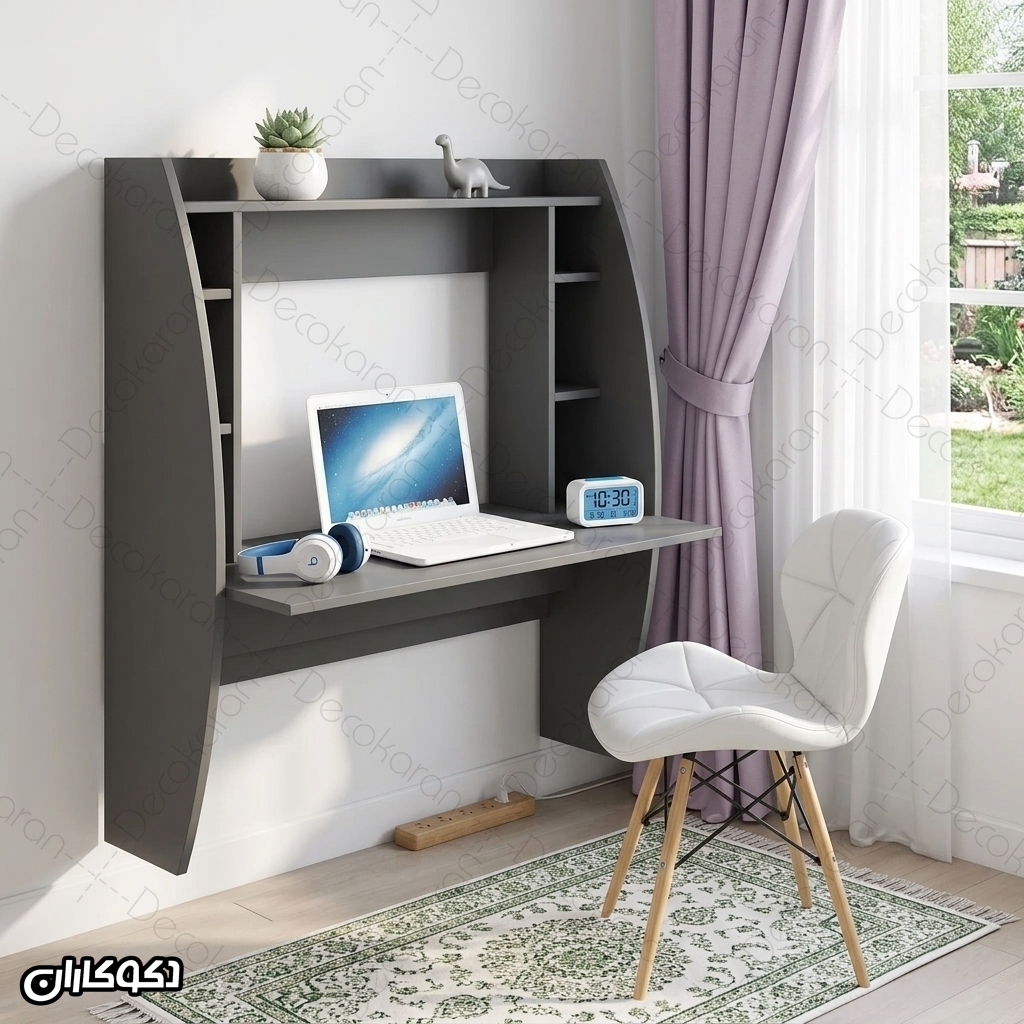 میز تحریر دیواری با سطح کار مشخص