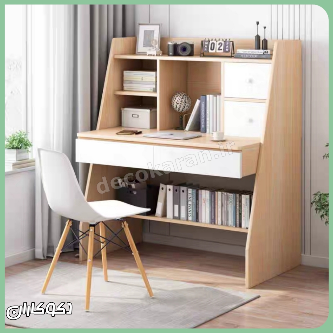 میز تحریر مدل MT131 دکوکاران با طراحی مدرن و شلف کاربردی