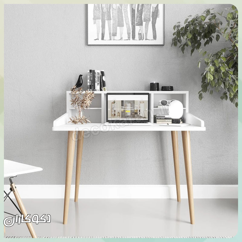 میز تحریر ام دی اف مدل MT106 از زاویه کناری