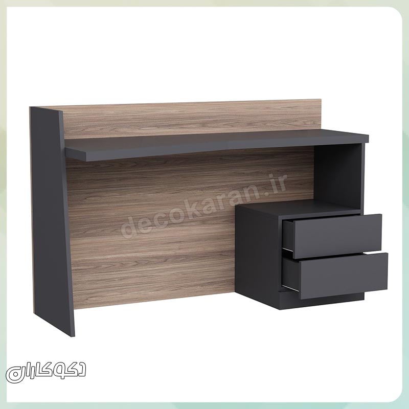 ابعاد و اندازه دقیق میز تحریر کتابخانه دار مدل MT120 دکوکاران